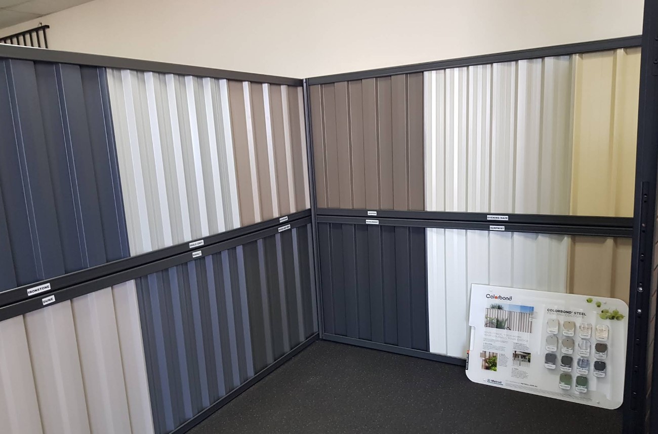 Colorbond fence sheets stacked for trade order